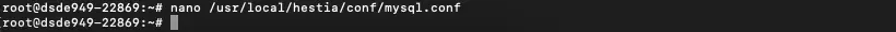 Открытие файла mysql.conf
